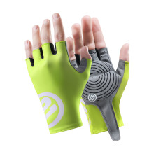 Unisex Sports Cycling Gloves Ice Silk Mittens Shock-Green L