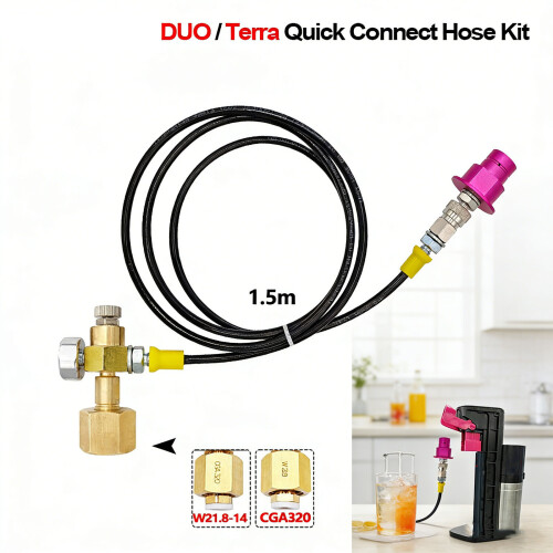 1.5M CGA320 Carbon Dioxide Transfer Line For Sparkling Water 1