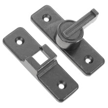 Stainless Steel Barn Door Lock with Luminous Night Design, 90 Degree Hook Latch for Bathroom