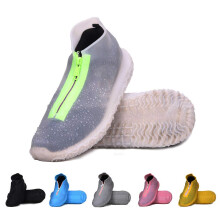 Reusable Waterproof Silicone Shoe Covers with Zipper, Non Slip Durable Protection for Rain and Mud