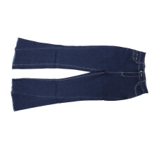 Dark Blue Women Bell Bottom Pants L, 72cm/28.3in