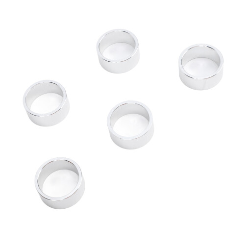 5pcs Threadless Headset Spacers 28.6mm 15mm Silver 1