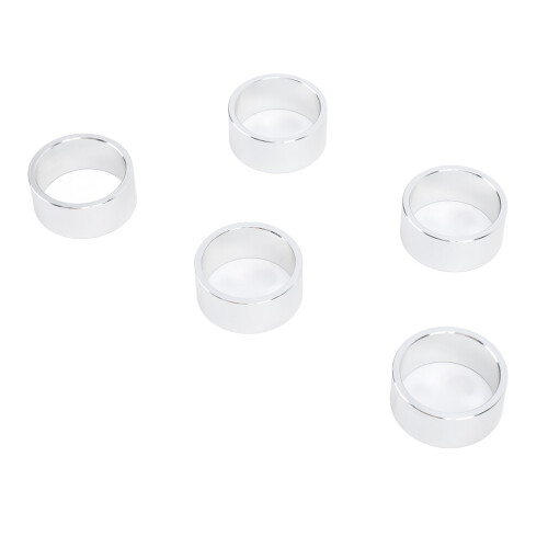 5pcs Threadless Headset Spacers 28.6mm 15mm Silver 2