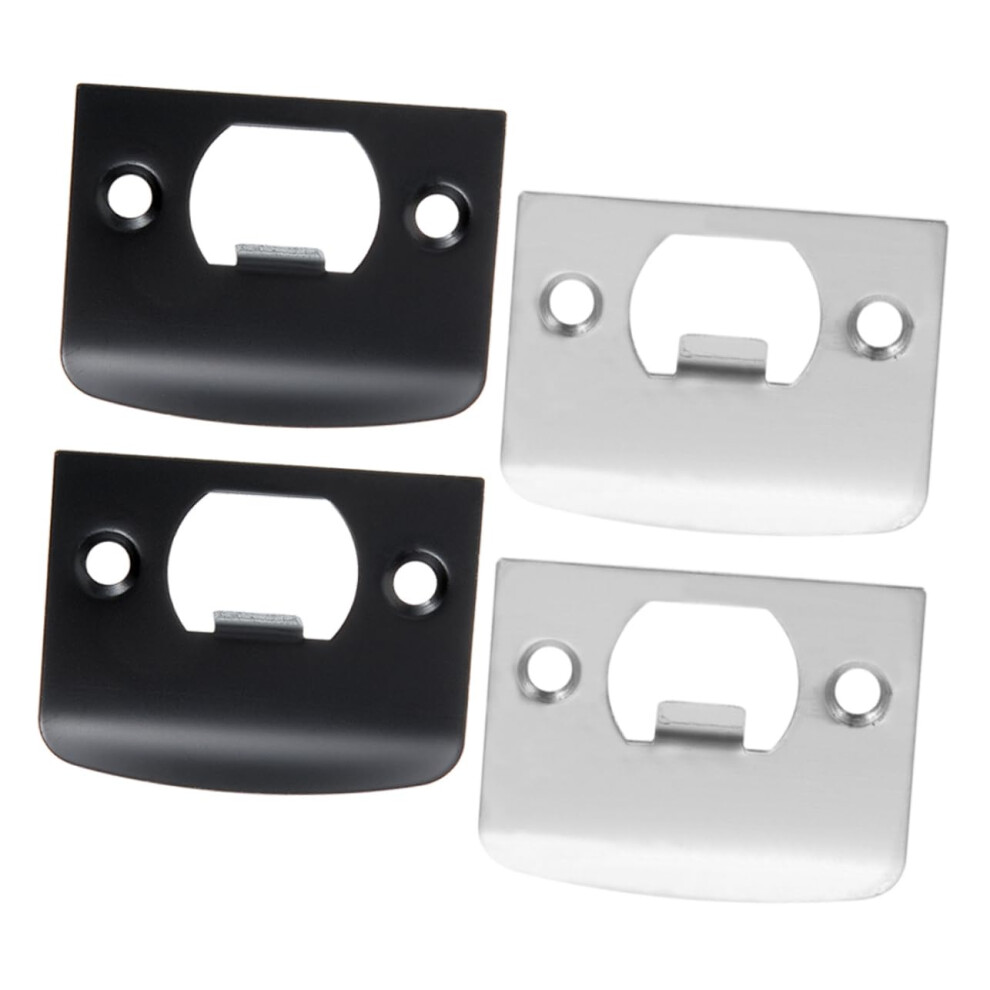 4Pcs Stainless Steel Door Strike Plate Set For Enhanced Door Security, Deadbolt Reinforcement Cover 9771547841104