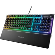 SteelSeries Apex 3 - Gaming Keyboard - Silent Gaming Keyboard - 10-Zone RGB Illumination - IP32 Water & Dust Resistant