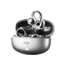 (Black) Aigo CJ195 Air & Bone Conduction Wireless Bluetooth Earphones, Clip-on Style, Ultra-Long Battery Life, High Sound Quality