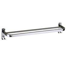 78cm Wall Mounted Double Towel Bar Rack, Modern Stainless Steel SpaceSaving Design for Bathroom and Kitchen Silver