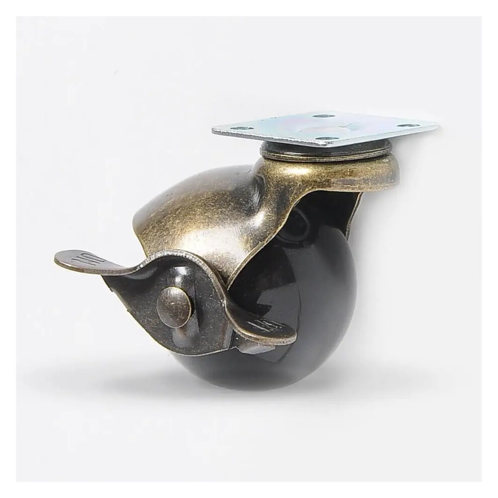 Set Of 4 Furniture Caster Wheels With Brakes, 1.5 Inch Swivel Ball Casters For Sofa, Smooth Rolling 360 9351714464604