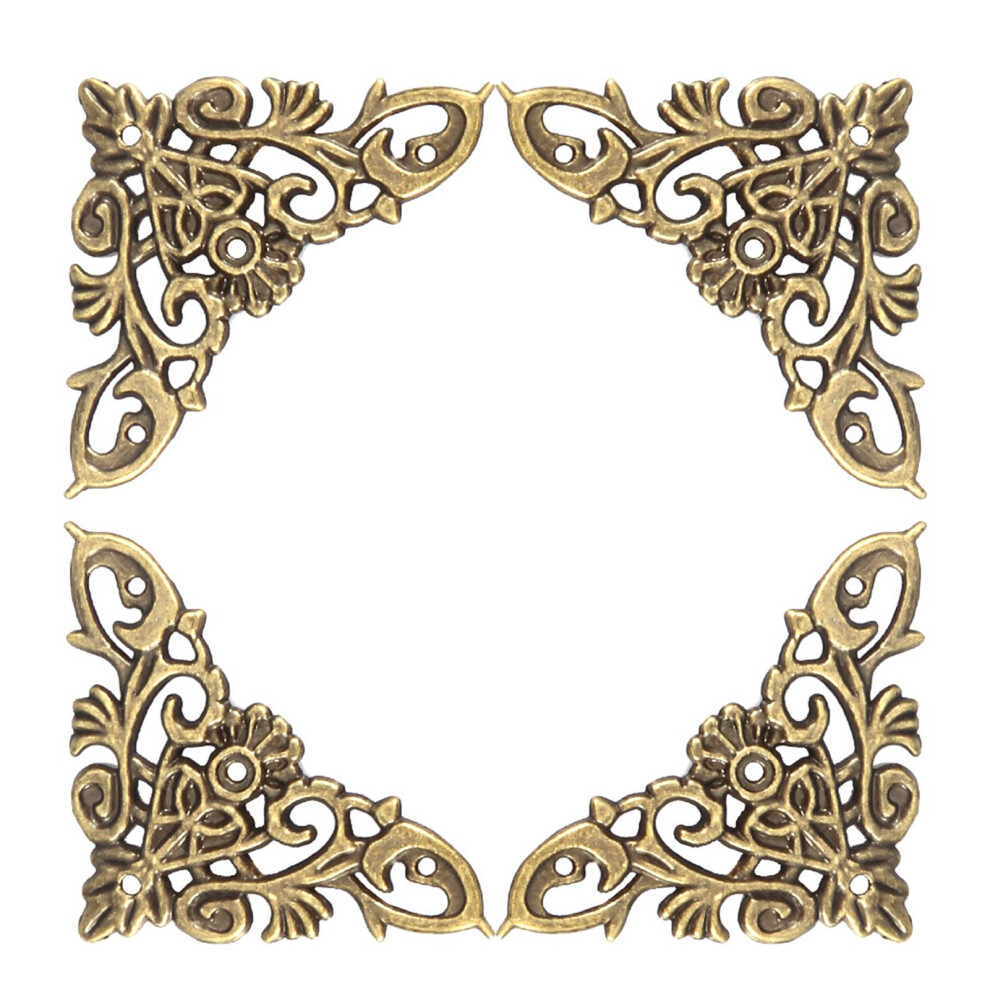 Antique Hollow Wood Corners 12Pcs For Jewelry Scrapbook Albums Large Protectors 8421393631633