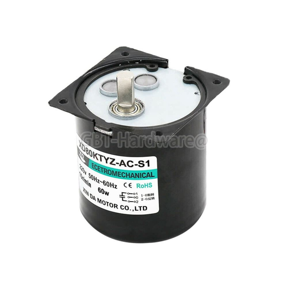 80Ktyz 5Rpm Ac 220V Torque Gear Motor 60W Low Speed Synchronous Motor For Industrial Automation 9073542984511