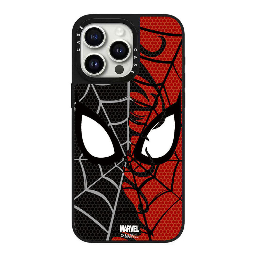 Ï¼Iphone16 Proï¼"Spider-Man Black & Red Mask" Mirror Phone Case White,Black,Red 6948107560475