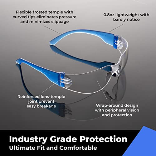 Clear Safety Glasses for Work and Construction, ANSI Rated Protective Eyewear 48 Pack 1
