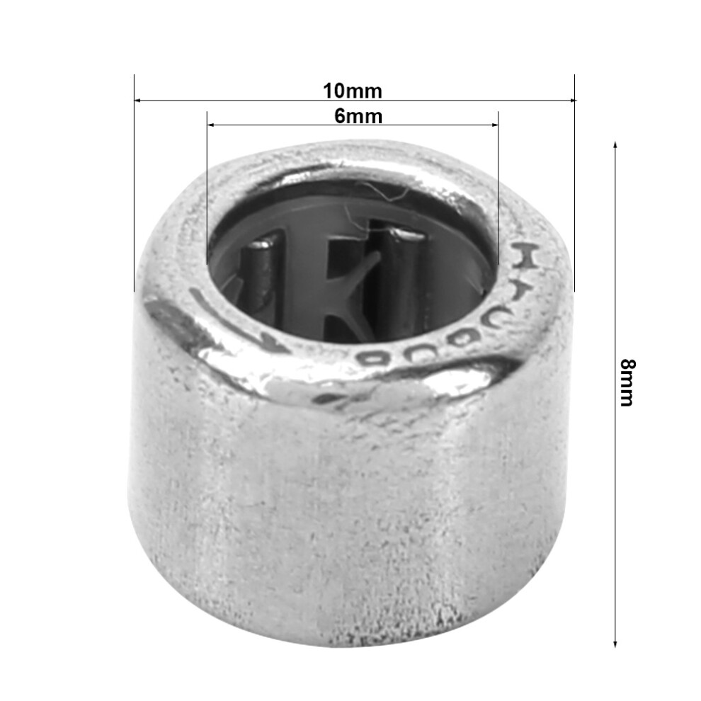Bearing Set 10Pcs Hf0608 One Way Clutch Needle Rollers 6*10*8Mm For Motorcycles 6941393632109