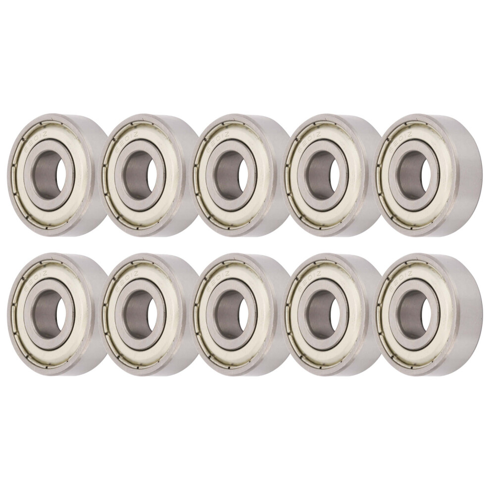 10Pcs 6201Z Steel Deep Groove Ball Bearing 12Mm Diameter Heavy Duty 9391393632116