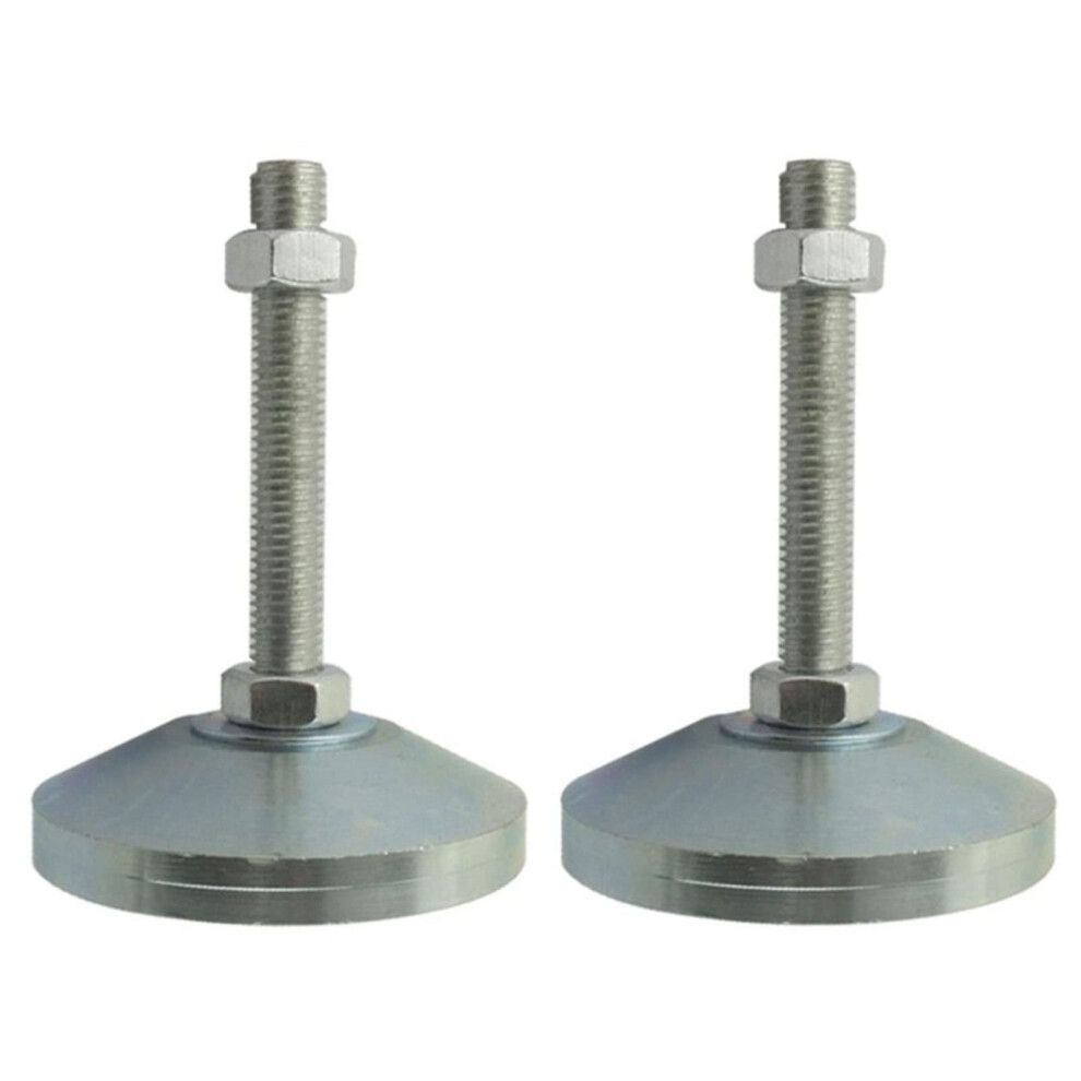 2Pcs M16 Adjustable Furniture Leveling Feet 60Mm Steel Base Heavy Duty Table Leg Levelers For Workbench And Furniture 9330225315520