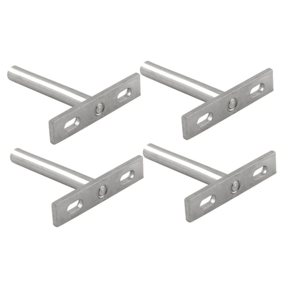 4Pcs T Shaped Floating Shelf Brackets Blind Shelf Supports, Invisible Mount, Heavy Duty Metal For Wall Shelves Decor 9771547841937