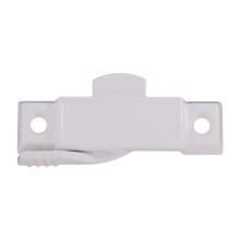 White Window Sash Lock 21/4 Inch Hole Spacing, Durable Low Profile Replacement Sweep Lock