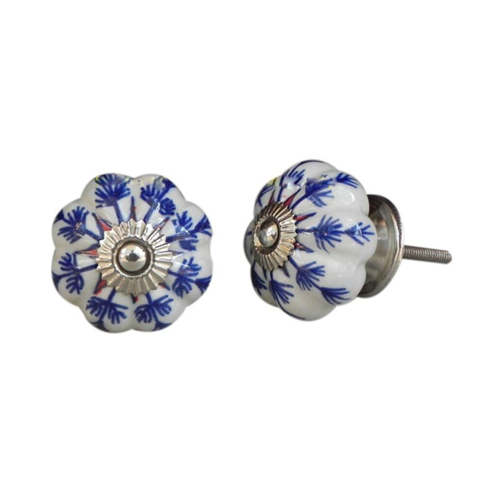 25 Blue Ceramic Cabinet Knobs Set Â Durable Elegant Drawer Pulls For Kitchen, Dresser And Wardrobe 9330225315568