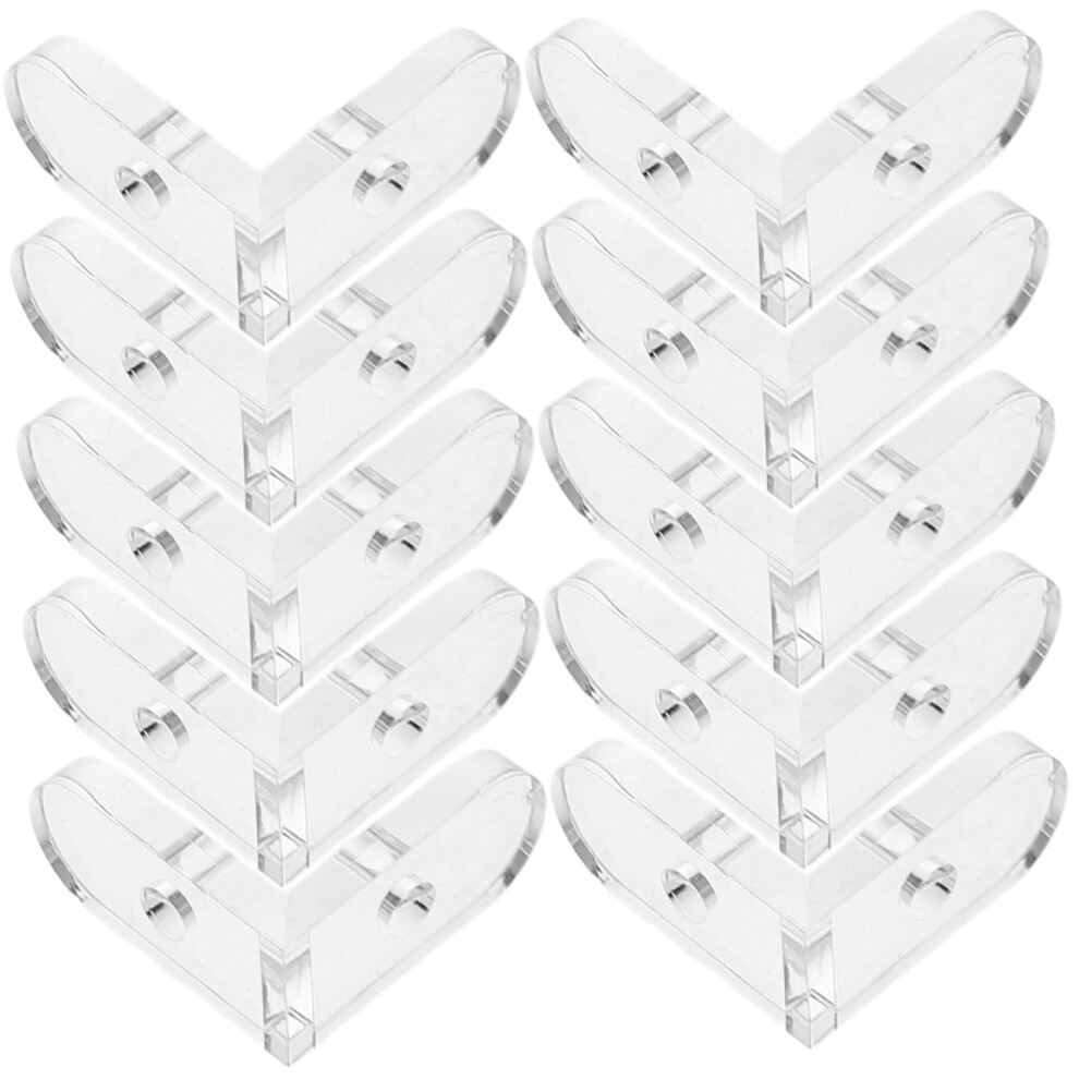 15Pcs Clear Acrylic Corner Brackets Quick Snap Fit Transparent L Shaped Clips For Display Boxes Shelves And Storage 9771547842002