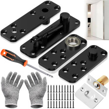 Heavy Duty 360 Hidden Door Pivot Hinge, 570lbs Load Bearing Concealed Door Hinge for Secret Door or Bookcase