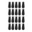 20pcs Genuine Leather Zipper Pulls, Black & Gold 2