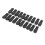 20pcs Genuine Leather Zipper Pulls, Black & Gold 15