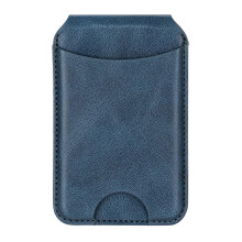 Leather Card Holder Wallet with Strong Magnetic Adsorption Foldable Slim AntiTheft Design for iPhone MagSafe