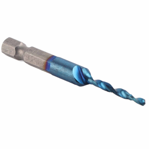 Blue HSS Compound Tap Drill Bit 0.5mm, 6.35mm Hex