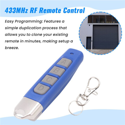 433MHz RF Remote Control Compact Wireless Duplicator for Garage Doors Gates Systems Universal Compatibility Easy Setup D 2