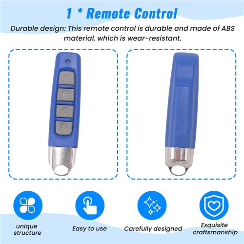 433MHz RF Remote Control Compact Wireless Duplicator for Garage Doors Gates Systems Universal Compatibility Easy Setup D