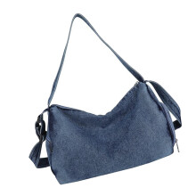 Water Resistant Travel Duffle Bag for Women, Waterproof Denim Weekend Tote with MultiPocket Design