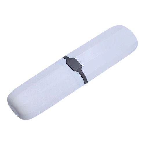 Ergonomic Single Toothbrush Cup With NonSlip Base For-White