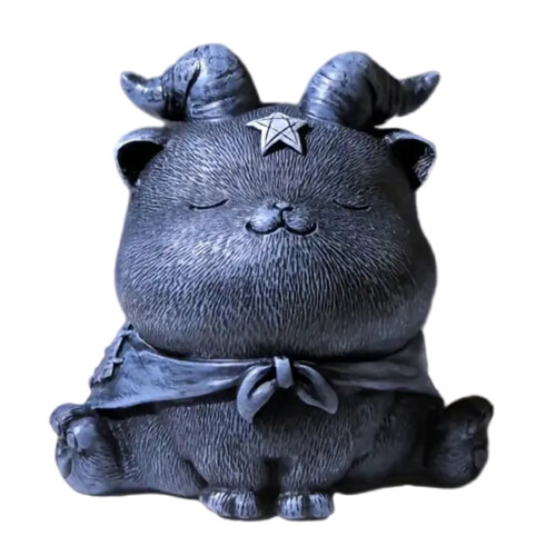 Resins Magics Cats Statue Halloweens Themed Shelf Desktop-D