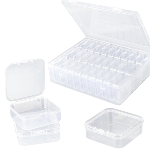 Boîte artisanale transparente pour organiser les bijoux, perles