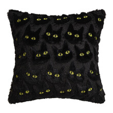 Gruseliger Halloween-Kissenbezug,-Gelbe Augen 450*450mm