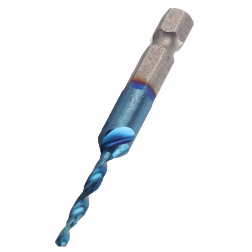 Blue HSS Compound Tap Drill Bit 0.5mm, 6.35mm Hex 1