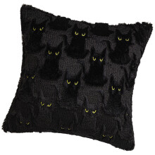 Whimsically Black Cats Square Pillowcase-Standing cat 450*450mm