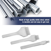 Leather Craft Prong Punch Set White Steel 2/5/10 Sizes 3.85mm Stitching Tools