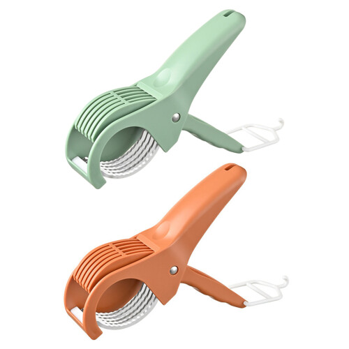 Fruit Vegetable Slicer Cucumbers Divider Press Cut Banana-Green 2
