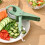 Fruit Vegetable Slicer Cucumbers Divider Press Cut Banana-Green 7