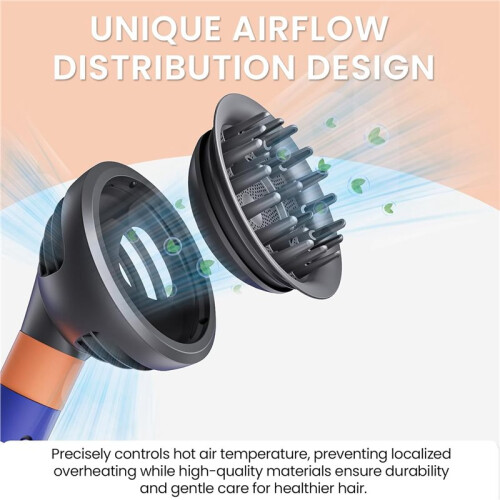 Upgraded Diffuser Wave Curl for  Airwrap HS09/Co-Anda2x , Attachment Diffuser Nozzle Dome and Diffuse Modes 1