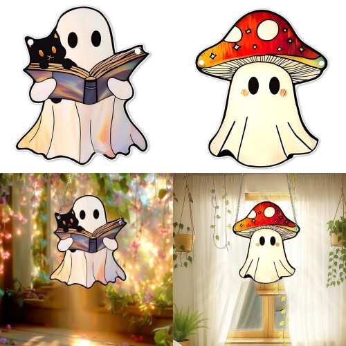 Festives 2D Flat Ghostly Acrylic Hanging Decoration-SCG605 1