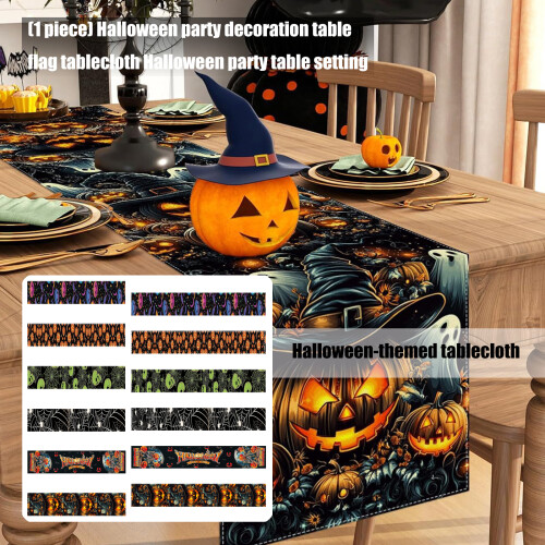 Halloween Themed Table Runner Reusable Scary-33 by 183 Style 5 2