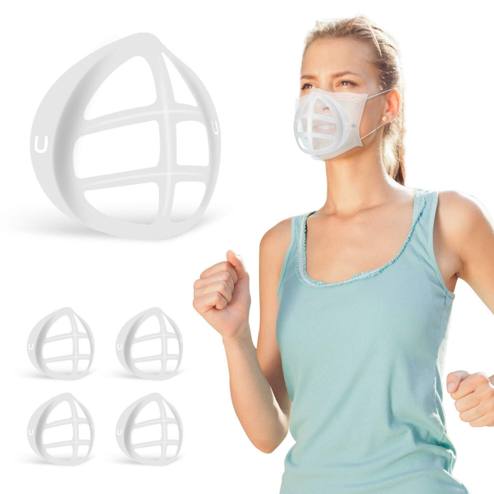 Silicone Mask Bracket Xl 5Pcs Reusable 3D Support Frame For Easy Breathing And Antifog Makeup Protection 9330225315865