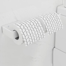 Black Wall Mounted Toilet Paper Holder, Space Saving Bathroom Tissue Rack, Durable 17cm or 28cm
