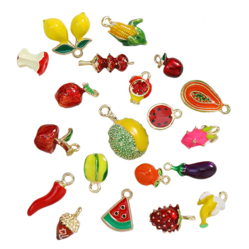 Décorations de fruits miniatures en alliage, accessoire de-20