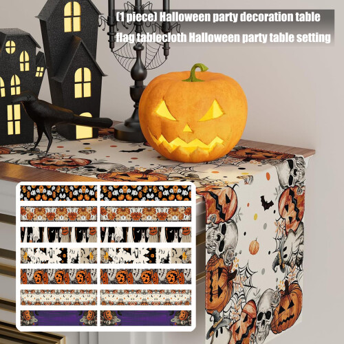 Festival Halloweens Table Runner Washable-33 by 275 Style 12 2