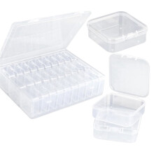 Transparent Craft Box for Organizing Jewelry Beads and Buttons