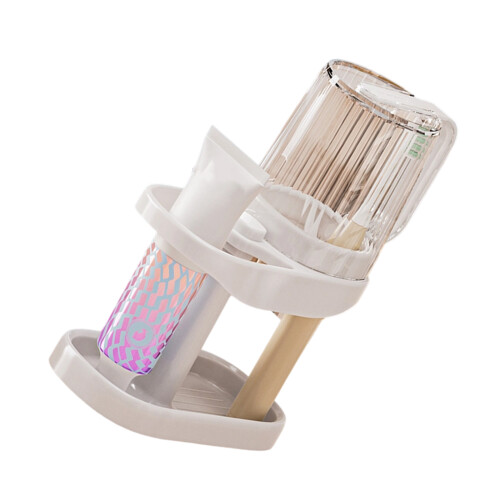 Reusable Travel Toothbrush Cup  With Detachable Stand For-White