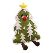 (A, Green) Christmas Tree Plush Throw Pillow Lovely Soft Stuffed Toy Cozy Sofa Cushion Warm Winter Gift Home Holiday Decoration